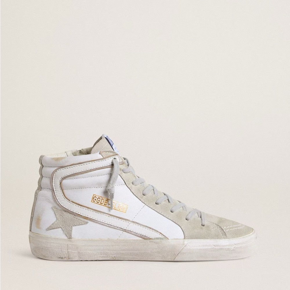 Golden Goose Women's Slide High Top Sneaker White Ice NWT